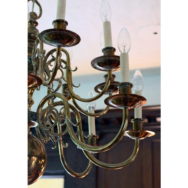 Late 19th-Early 20th Century Dutch Baroque Taste Chandelier For Sale - Image 4 of 6