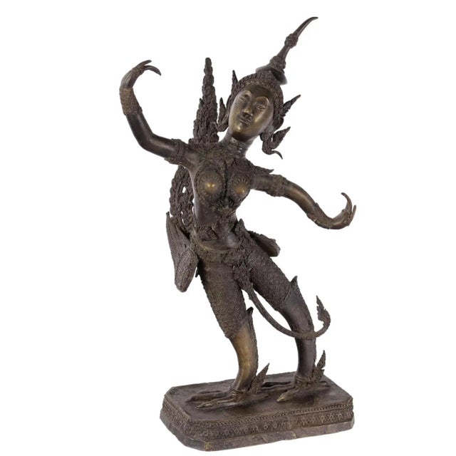 Bronze Figure of a Celestial Nymph Apsara For Sale - Image 11 of 11