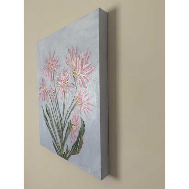 Modern Abstract Folk Art Floral Acrylic Painting, “Blooming in Tennessee 1,” Signed, Dated For Sale - Image 4 of 6