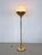 Gorgeous and elegant Mid-Century Modern Brass and large Milk Glass Globe Floor Lamp, designed and manufactured of high...