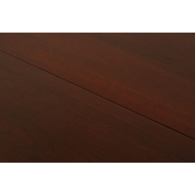 Queen Anne Style Oval Cherry Extension Dining Table With Two Leaves For Sale - Image 17 of 17