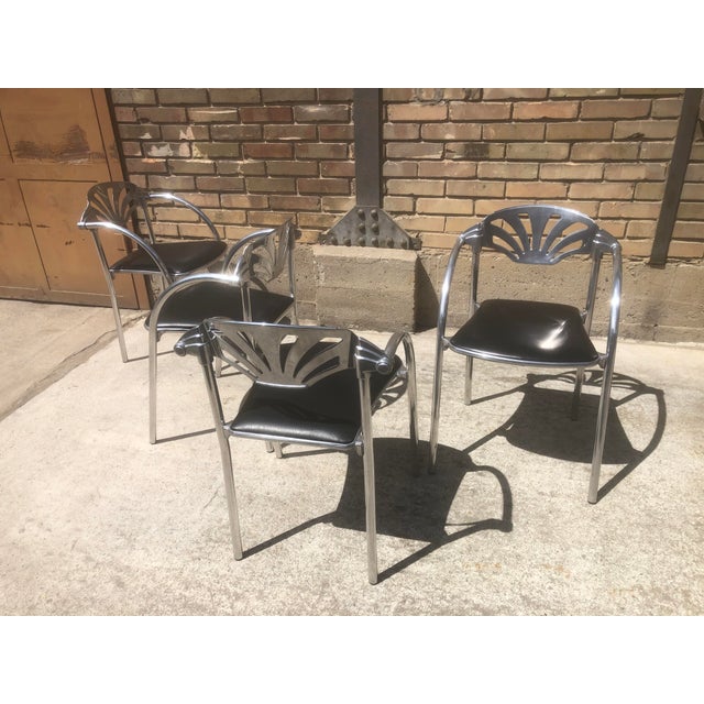 Postmodern Alisea Armchairs by Lisa Bross for Studio Simonetti, Italy, 1980s, Set of 4 For Sale - Image 12 of 18