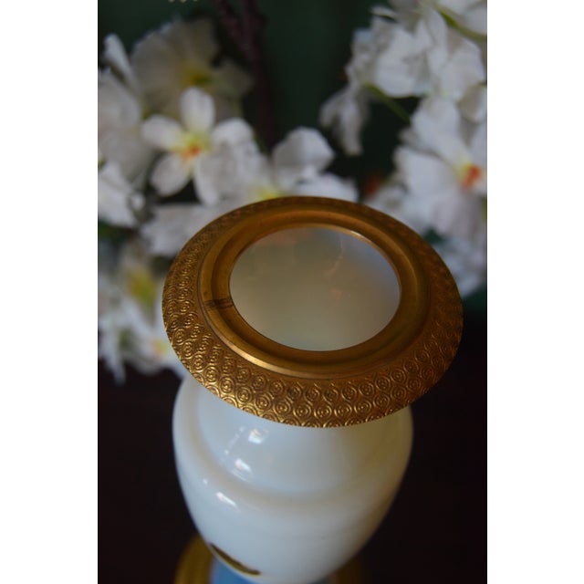French Antique French Opaline Bulle De Savon Cristal De Sèvres Vase With Gilt Bronze Mounts For Sale - Image 3 of 6