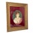 Antique 1800's Victorian Hand Embroidered Figural Lady Needlepoint Portrait Art For Sale