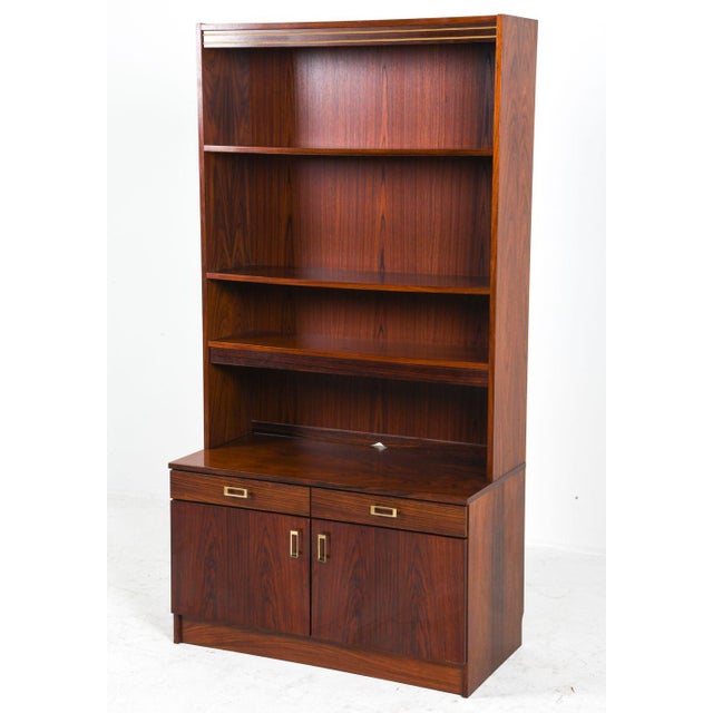 Danish rosewood bookcase or cabinet in style of Poul Hundevad, c. 1970s. Piece is unmarked.
