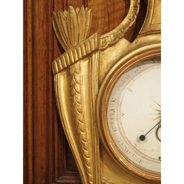 Late 18th Century 18th Century Parisian Giltwood Barometer Thermometer For Sale - Image 5 of 11