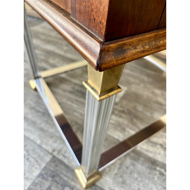 A Pair of Neoclassical Revival Burl Wood Side Tables by Lane Furniture Circa 1970s. For Sale - Image 13 of 18