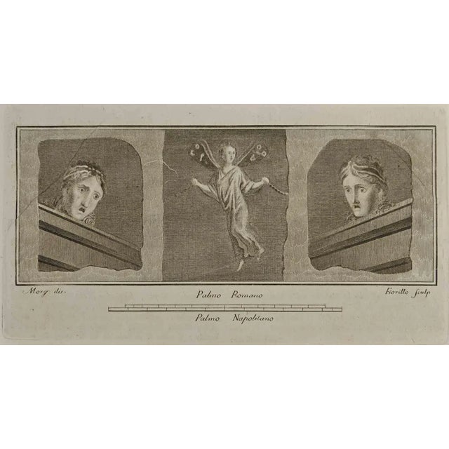 Nicolo Fiorillo, Ancient Roman Fresco, Etching, 18th Century For Sale