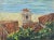 Pino Romanò, Roofs and Bell Tower, Oil Painting, 1990s For Sale - Image 4 of 4