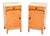 Antique Swedish Satin Birch Bedside Cabinets with Marble Tops, 1890s, Set of 2 For Sale