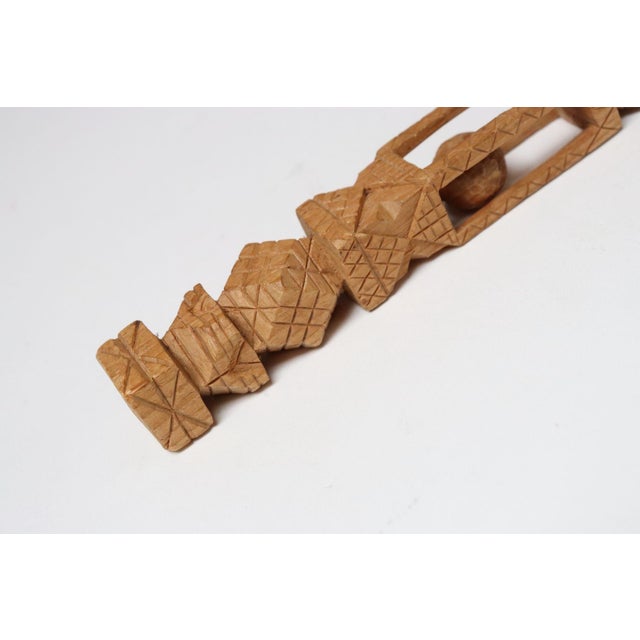 1940s Vintage Folk Art Hand-Carved "Ball in Cage" Geometric Whimsy Sculpture For Sale - Image 5 of 18