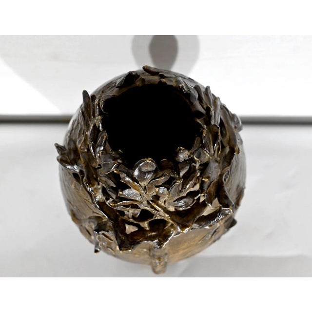 Art Nouveau Enameled Ceramic Vase by Korina, 1900s For Sale - Image 4 of 18