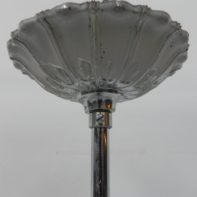 Art Deco Hanging Lamp with Pink Glass Shade, 1930s For Sale - Image 12 of 17