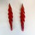 Wax Mid-Century Boho Chic Christmas Red Spiral Holly Candles - A Pair. For Sale - Image 7 of 8