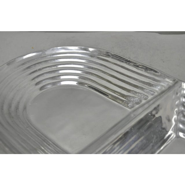 Vintage Mid Century Modern Art Deco Cast Aluminum 2 Section Serving Dish Platter For Sale - Image 13 of 17