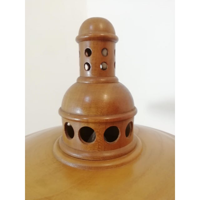 Table Lamp in Turned Boxwood, 1950s For Sale - Image 4 of 10
