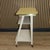 Mid-Century Modern Vintage Side Table with Shelf on Wheels, 1950s For Sale - Image 3 of 11