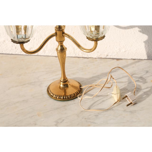 1940s Large Size Art Decò Murano Glass Table Lamp For Sale - Image 12 of 13