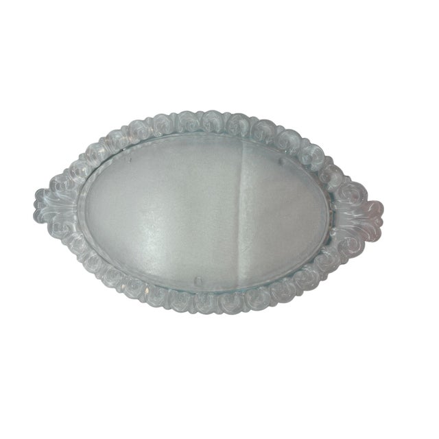 Glass Mid 20th Century Vanity Clear Glass Perfume Tray For Sale - Image 7 of 11