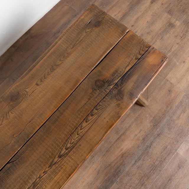 20th Century Rustic Splay Peg Leg Coffee Table From Hungary For Sale - Image 6 of 10