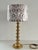 1970s Mid-Century Brass Table Lamp with Ikat Lampshade, 1970s For Sale - Image 5 of 15