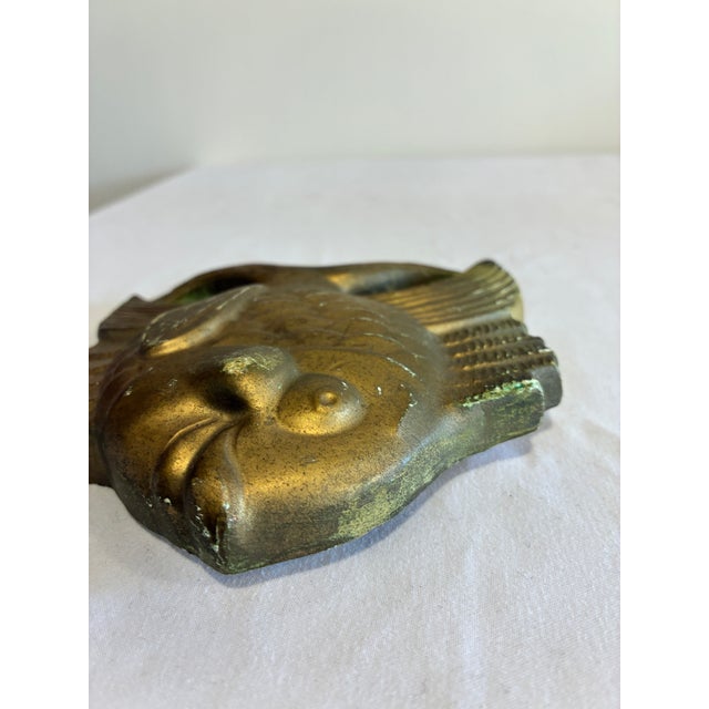 Vintage Gold Painted Fish Wall Decor For Sale - Image 10 of 12