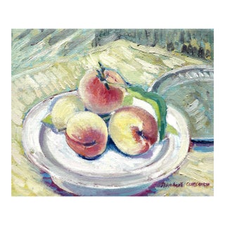 Trois Peches (Three Peaches) Still Life For Sale