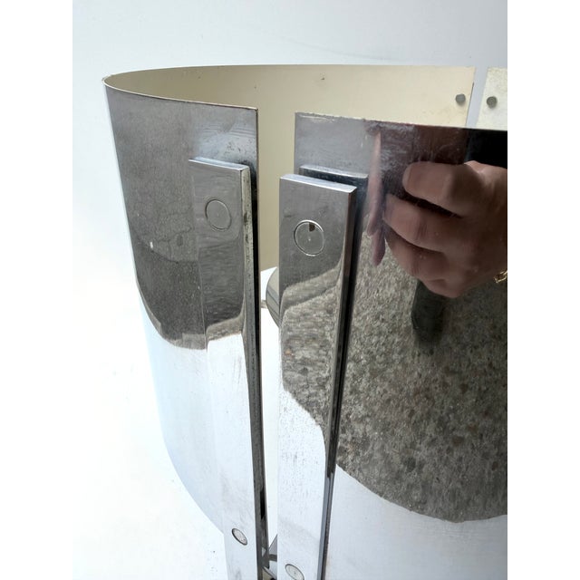 Silver Pair of Lamps Metal by Paolo Caliari for Linea T. Italy, 1970s For Sale - Image 8 of 17