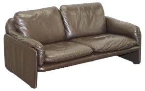 Danish Brown Leather Sofa