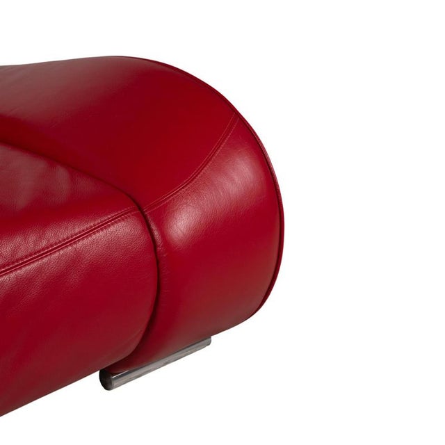 Two-Seater Sofa and Ottoman in Leather from Musterring, Set of 2 For Sale - Image 9 of 18