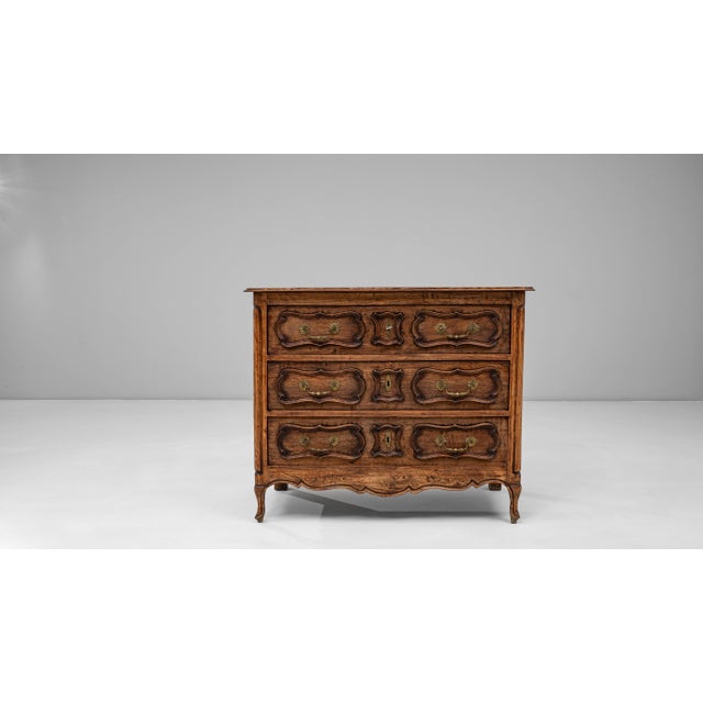 19th Century French Provincial Oak Chest of Drawers For Sale - Image 4 of 18