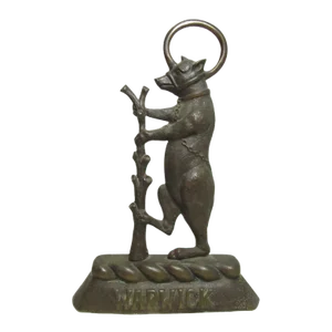 Antique Brass Warwick Bear Doorstop