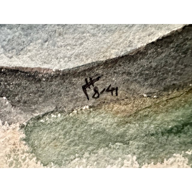 Henry Emil Salloch Original Watercolor on Paper Mount Chocorua, New Hampshire. 1941. For Sale In Atlanta - Image 6 of 9