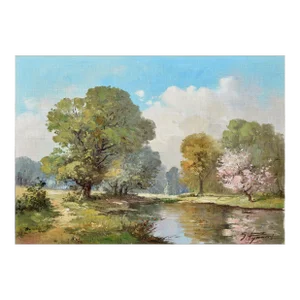 Mid Century Belgium Landscape by Gustav Pynaert