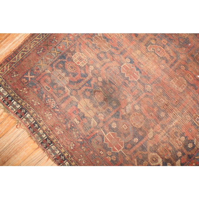 Zabihi Collection Worn Persian Rug For Sale - Image 9 of 12