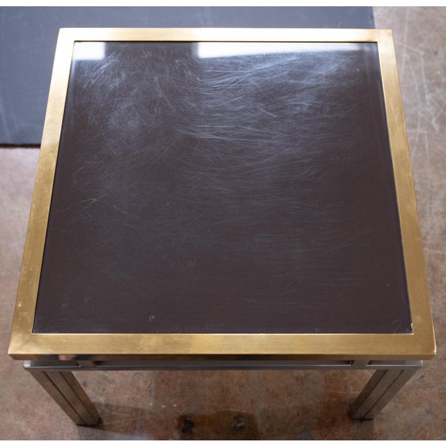 French Side Tables of Chrome and Brass by Maison Jansen (Two Available) For Sale - Image 11 of 11