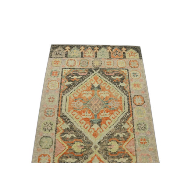 Modern Turkish Oushak Rug Oriental Handmade 3'1" X 6'6" For Sale - Image 4 of 5