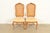 French Provincial Thomasville French Provincial Louis XV Carved Walnut and Cane Back Side Chairs or Dining Chairs, Pair For Sale - Image 3 of 14