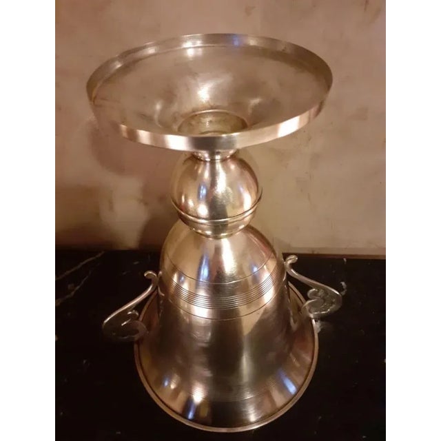 French Art Deco Champagne Bucket in Silver Metal, 1930s For Sale - Image 4 of 7