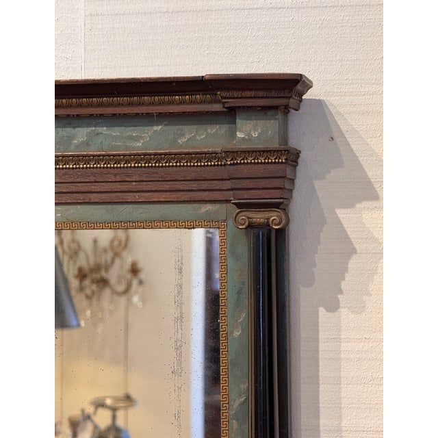 19th Century 19th Century Neoclassical Mirror With Columns and Molded Cornice For Sale - Image 5 of 6