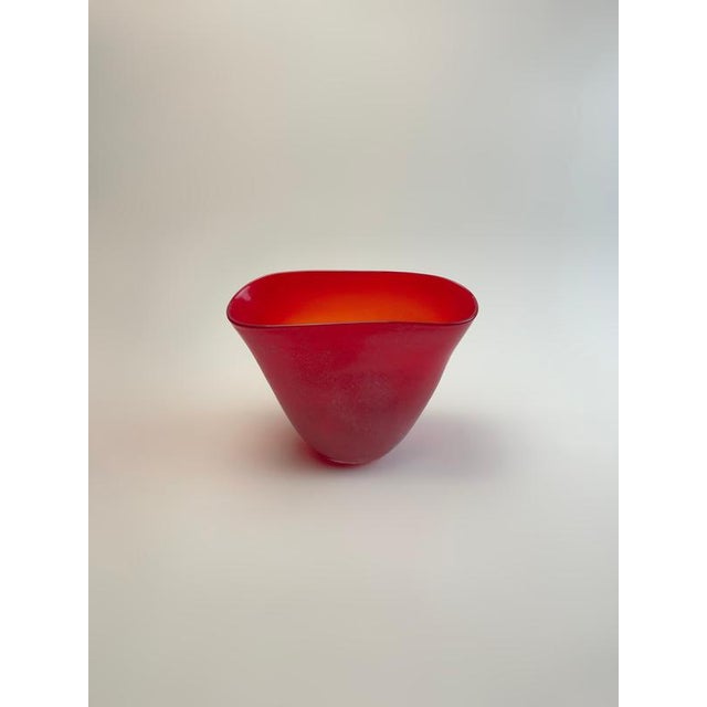 Italian Red Glass Vase from Studio Scavo, 1990s For Sale - Image 3 of 10