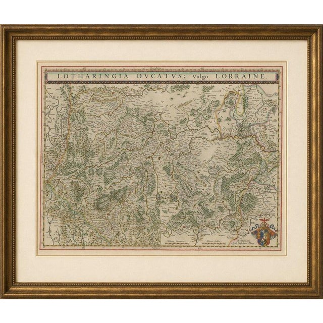 Hand-Colored Dutch Golden Age Map of Lorraine from Blaeu, 1642 For Sale - Image 4 of 12