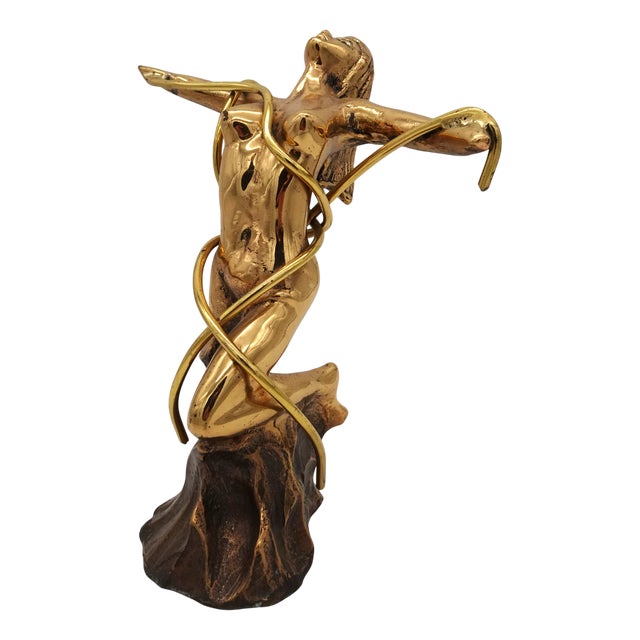 Brutalist Bronze Nude Sculpture, 1970s For Sale