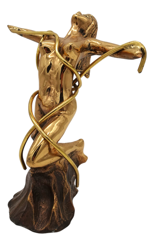 Brutalist Bronze Nude Sculpture, 1970s
