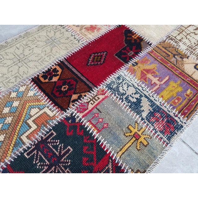 Oushak Vintage Wool Rug For Sale - Image 4 of 10