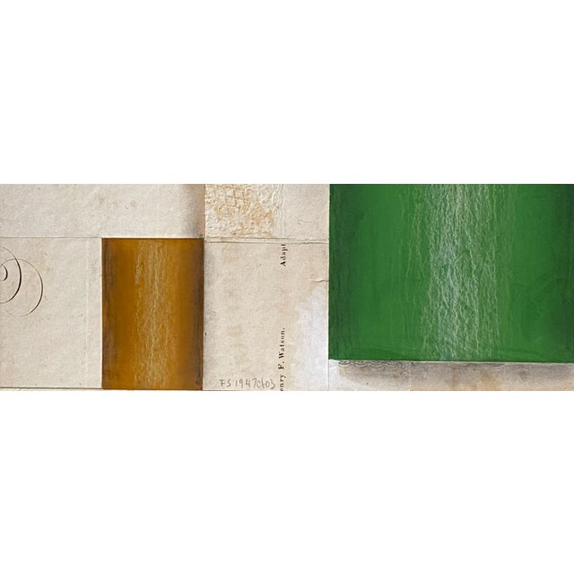 Abstract "Fusion Series 1947" Collage on Watercolor Paper by Cecil Touchon For Sale - Image 3 of 5