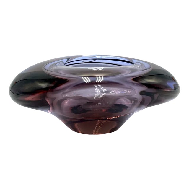 Art Glass Ashtray attributed to Miloslav Klinger for Železný Brod, 1960s For Sale