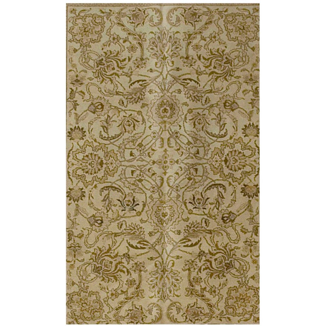 Textile Antique Circa 1920 Hand Knotted Brown Rug 6'9 X 9'3 For Sale - Image 7 of 8