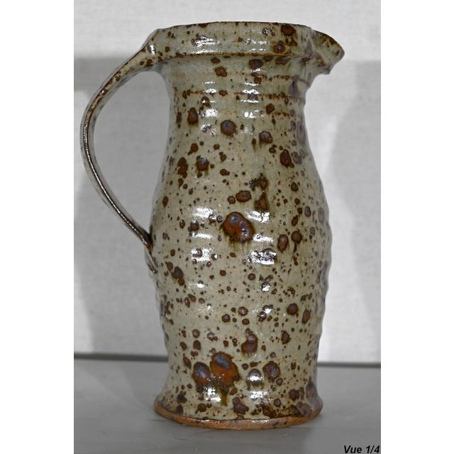 20th Century Glazed Stoneware Pitcher by G. Tiffoche For Sale - Image 6 of 18