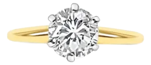 One Carat Brilliant Diamond Engagement Ring, Size 5